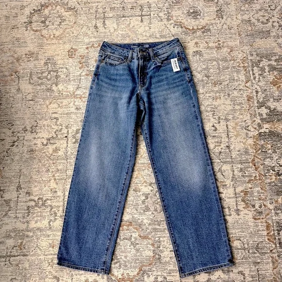 NWT Old Navy High-Waisted OG Loose Jeans Medium Wash Size 4Petite - Picture 13 of 14